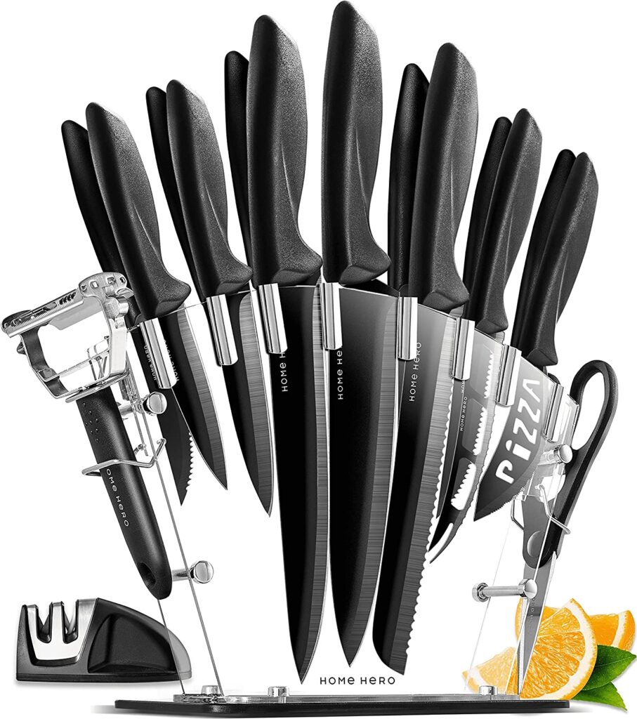 Home Hero kitchen knife set Stainless steel kitchen knives and a chef's knife set