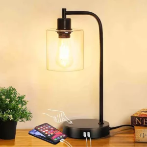 Haian Support Industrial Style Lamps with USB Ports - Touch Con