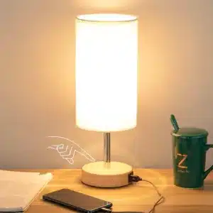 Yarra-Decor Bedside Table Lamp with USB Port - Touch Control for